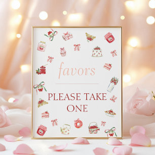 Sweet Cherry Dessert Baby Shower Favours Poster