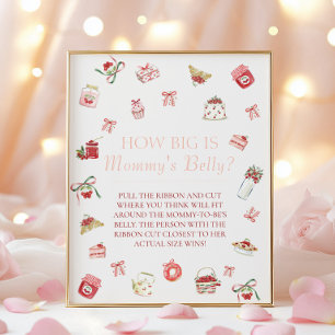 Sweet Cherry Dessert How Big Mommys Belly  Poster