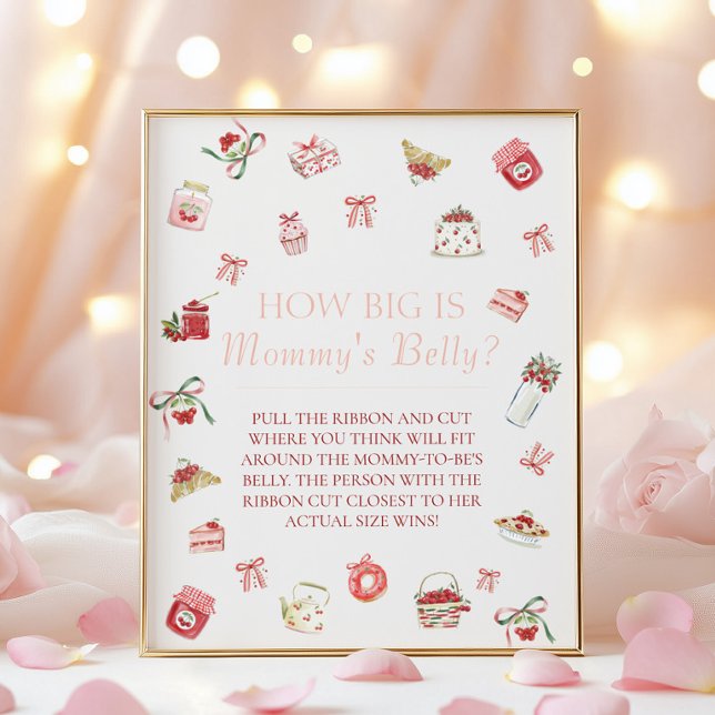 Sweet Cherry Dessert How Big Mommys Belly  Poster (Creator Uploaded)