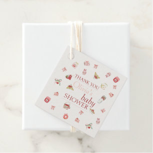 Sweet Cherry Dessert Watercolor Thank You  Favour Tags