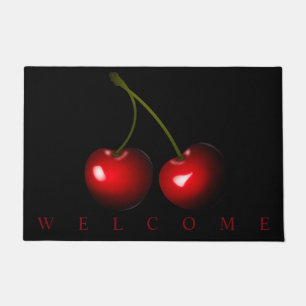 Sweet Cherry Doormat Welcome - Custom Colours