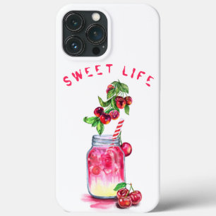 Sweet Cherry Juice Cool Drink Fruits iPhone 13 Pro Max Case