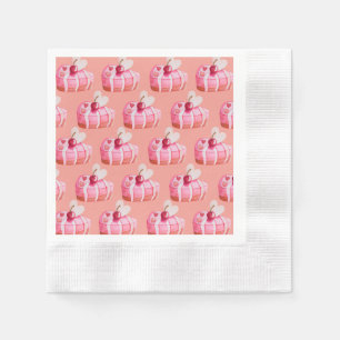 Sweet Cherry Love Cake Pattern – Cute Valentine’s Napkin
