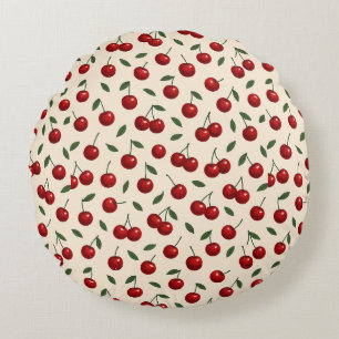 🍒✨Sweet Cherry Minimal Collectio Round Cushion