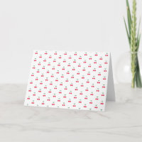 Sweet Cherry Pattern Blank Greeting Card