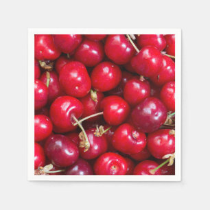 Sweet cherry pattern napkins