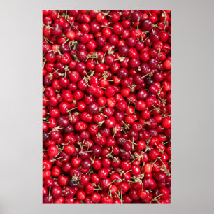 Sweet cherry pattern poster