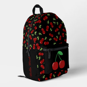 Sweet cherry pattern printed backpack