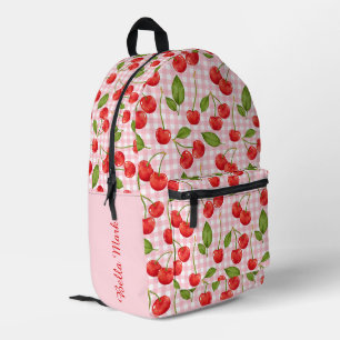 Sweet cherry pattern printed backpack