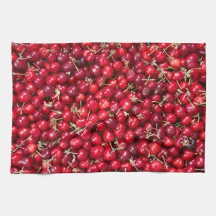 Sweet cherry pattern tea towel