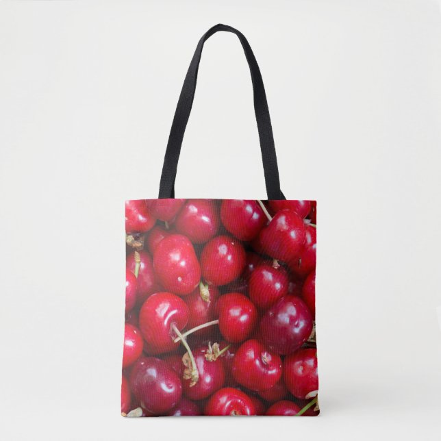 Sweet cherry pattern tote bag (Front)