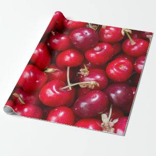 Sweet cherry pattern wrapping paper