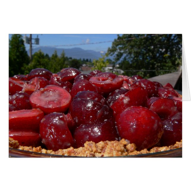 Sweet Cherry Pie Recipe Card (Front Horizontal)