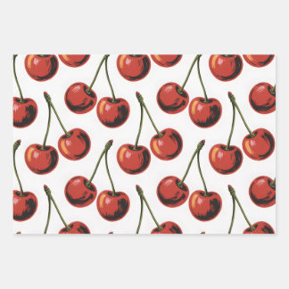 Sweet Cherry Pop Wrapping Paper Sheet