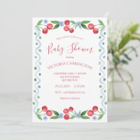 Sweet Cherry Red Baby Shower