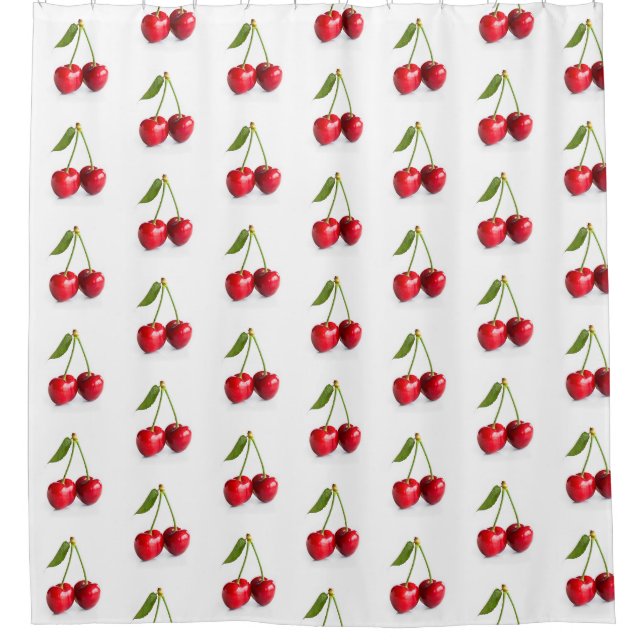 Sweet cherry shower curtain (Front)