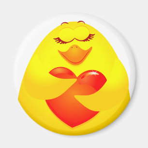Sweet chick, round magnet