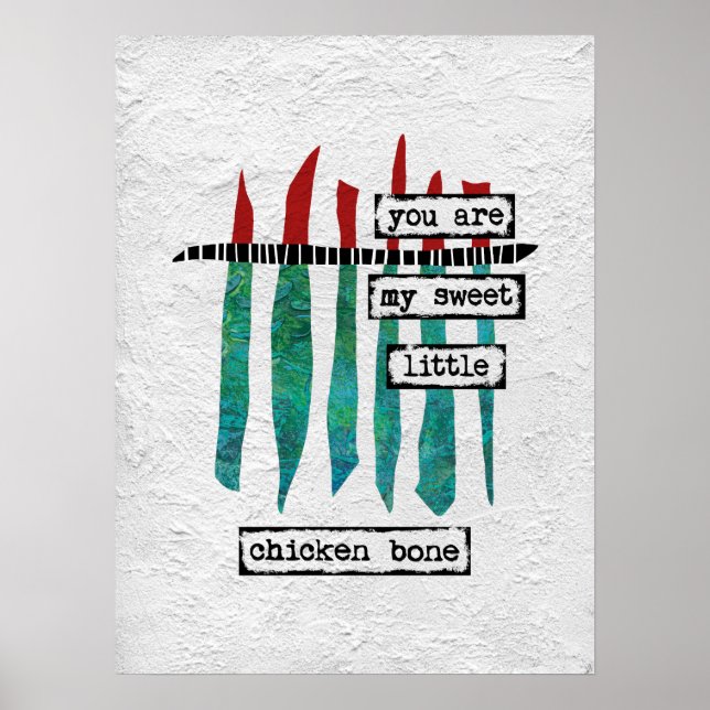 Sweet Chicken Bone Art Print Poster Abstract (Front)
