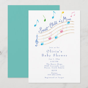 Sweet Child of Mine Musical Baby Shower Invitation