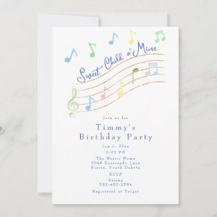 Sweet Child of Mine Musical Birthday Invitation