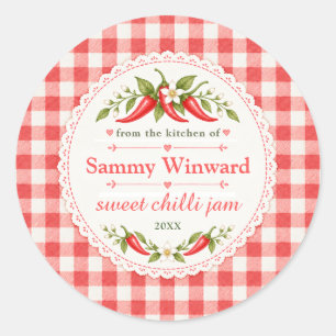 Sweet Chilli Jam Homemade Gift Label