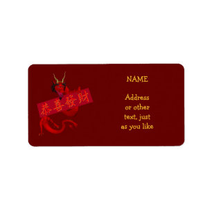 Sweet Chinese Red Dragon Label