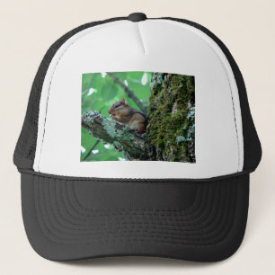 Sweet Chipmunk in a Tree Apparel and Gifts Trucker Hat