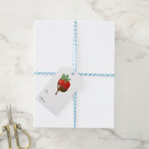 Sweet Chocolate Covered Strawberry  Gift Tags