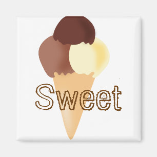 Sweet Chocolate Dessert Peace Love Party Destiny Magnet