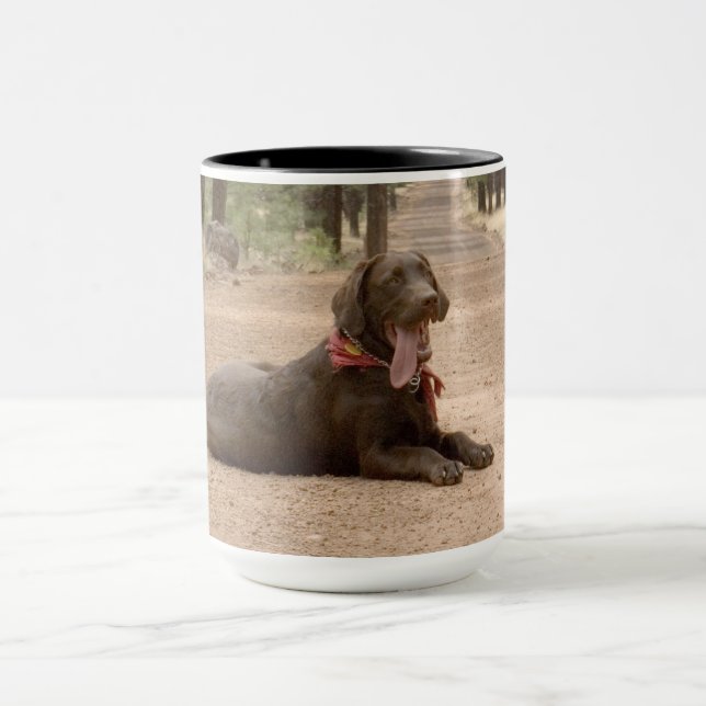 Sweet Chocolate Labrador Retriever Puppy Mug (Center)