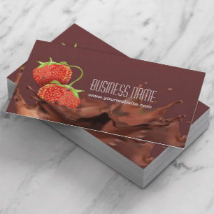 Sweet Chocolate & strawberries Business Card