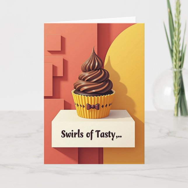 Sweet Chocolate Swirl Card (Front)