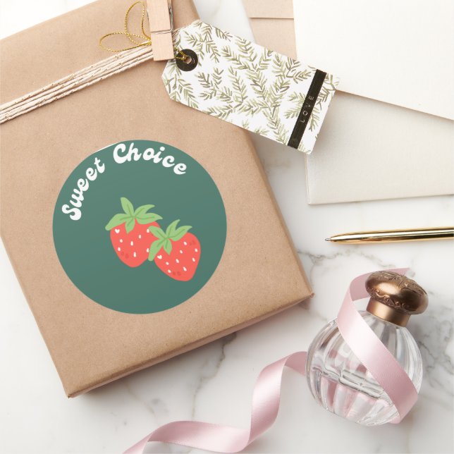 Sweet Choice Strawberry Stickers – Hand-Drawn Cute (Gifting)