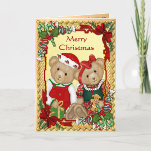 Sweet Christmas Bears - Verse Inside Holiday Card