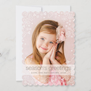 Sweet Christmas Border Holiday Photo Card