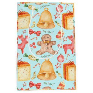 Sweet Christmas Cookies and Candies     Medium Gift Bag