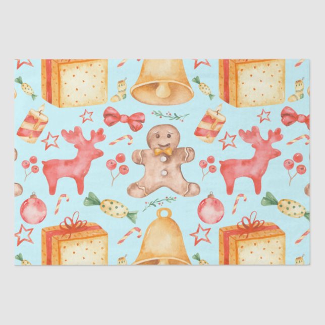 Sweet Christmas Cookies and Candies      Tissue Paper (Front)