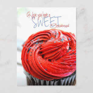 Sweet Christmas Cupcake Postcard