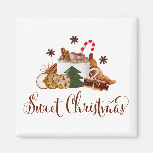 Sweet Christmas Frappuccino Cookie Cinnamon Art Magnet