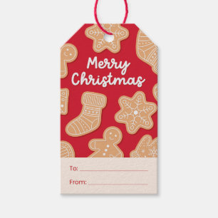Sweet Christmas Gingerbread Cookies Gift Tags