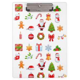 Sweet Christmas Icons Design Clipboard