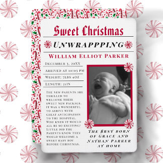 Sweet Christmas Modern Newspaper Announcement