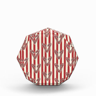 Sweet Christmas, Red White Stripes Photo Block