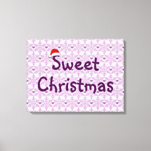 Sweet Christmas Snowflake Pattern Canvas Print