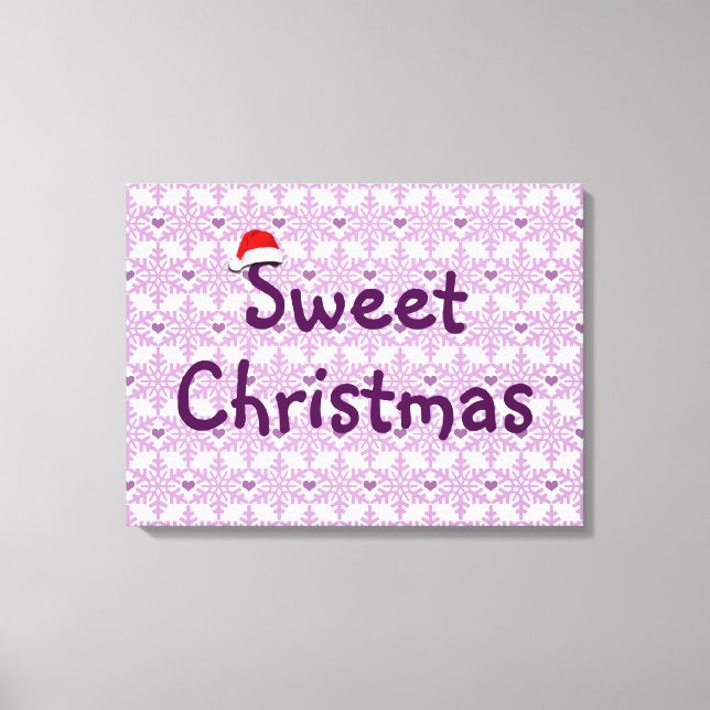 Sweet Christmas Snowflake Pattern Canvas Print (Front)