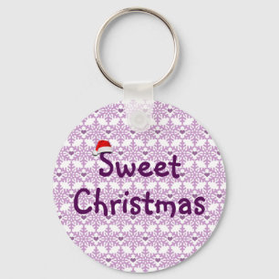 Sweet Christmas Snowflake Pattern Key Ring