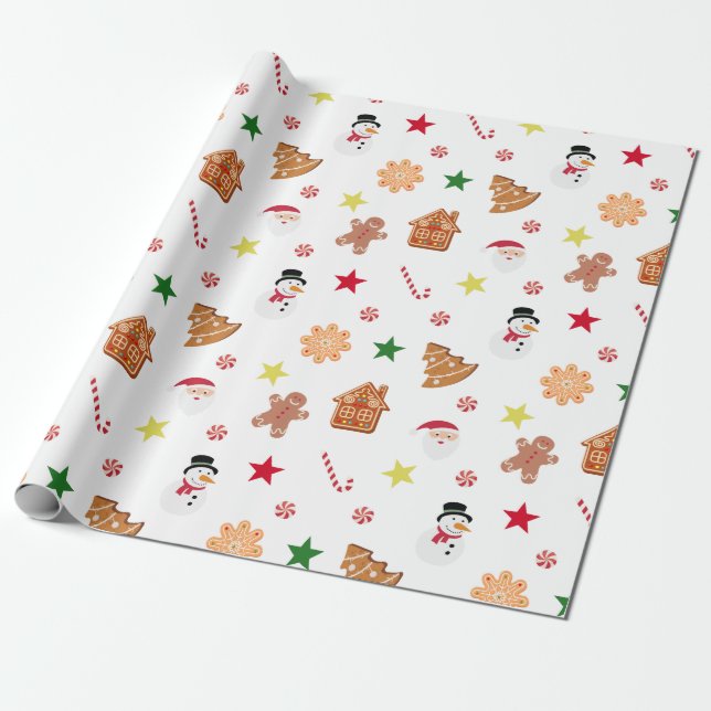 Sweet Christmas Wrapping Paper (Unrolled)
