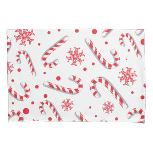 Sweet Christmassy Candy Bar Pattern Pillowcase