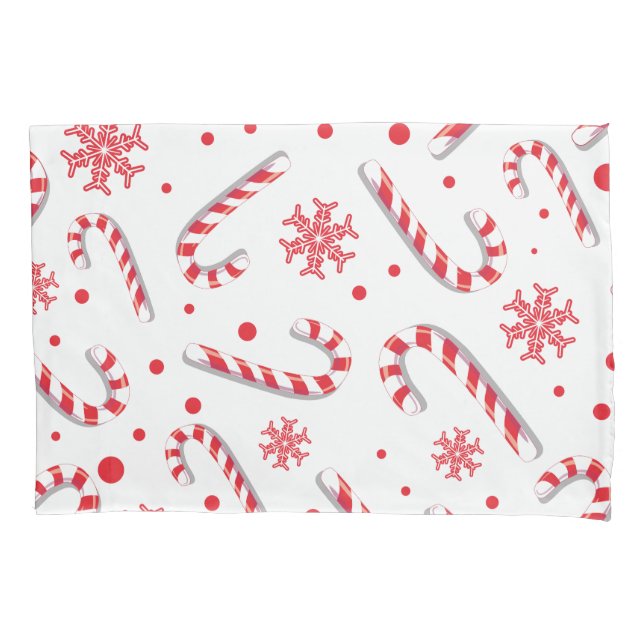 Sweet Christmassy Candy Bar Pattern Pillowcase (Front)