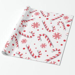 Sweet Christmassy Candy Bar Pattern Wrapping Paper